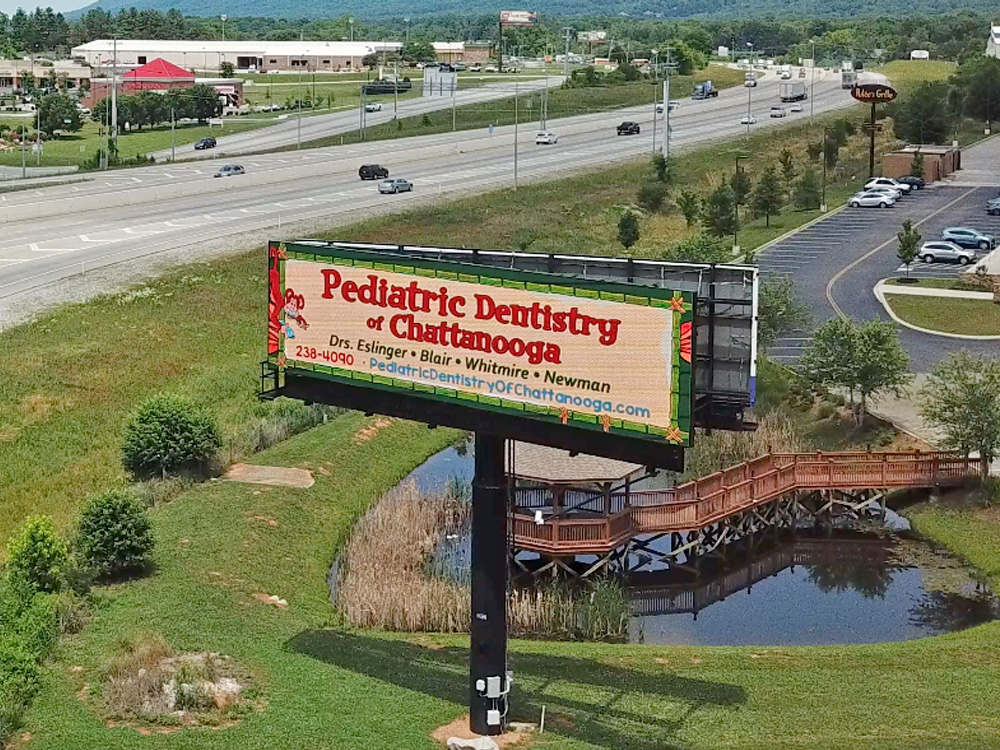 Aerial View of Pediatric Dentistry LED Billboard