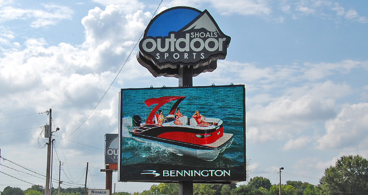 Shoals Outdoor Sports LED business signs