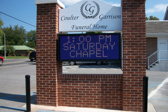 Coulter Garrison LED Sign