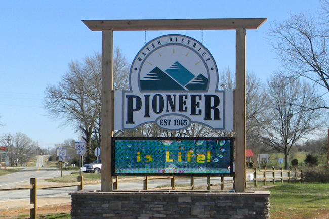 Pioneer Water Digital Sign