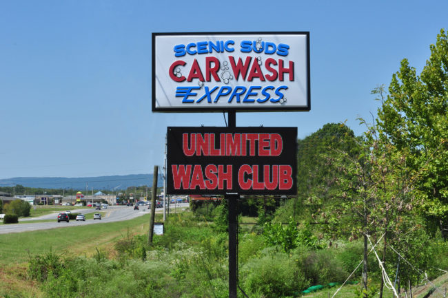 Scenic Suds Car Wash LED Sign