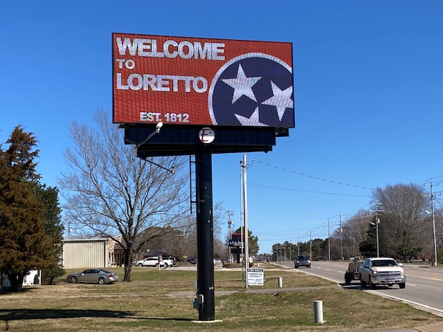 E Squared Outdoor LED billboard in Loretto