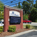 FirstBank monument style LED business sign